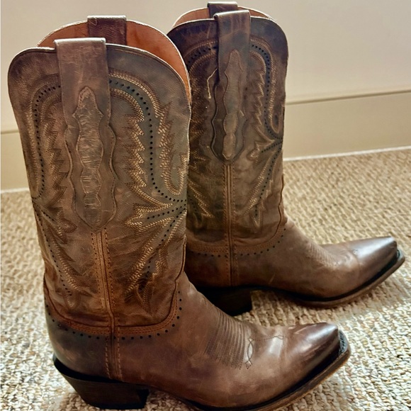 Lucchese Brown Heeled Boots - Picture 3 of 4